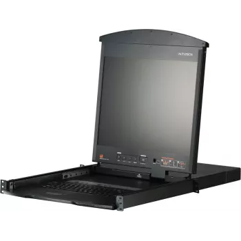 ATEN KL1508AiM CH 8-Port 17 inch LCD Cat5e/6 KVM Over IP Switch (Dual Rail, Swiss Keyboard)