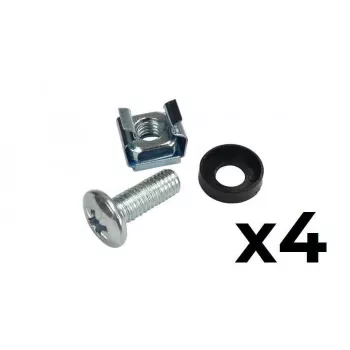 ATTE ADD-RACKMNT M6 Rack Mounting Screw Kit – 4 Pieces with Cage Nuts and Washers