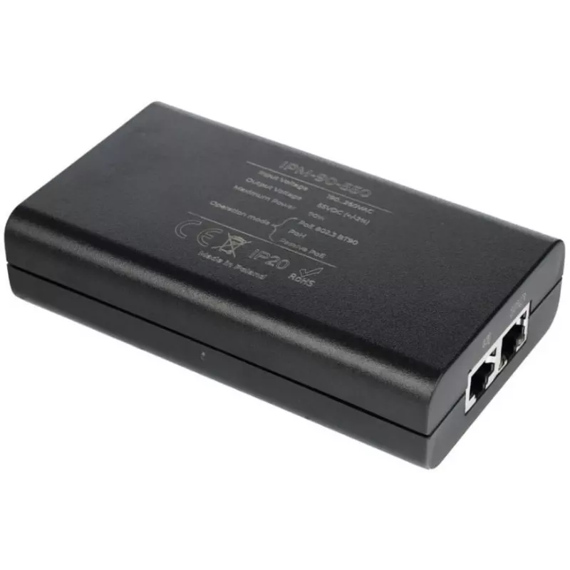 ATTE IPM-90-550 PoE Injector 90W, 55V DC, Gigabit Ethernet, IEEE 802.3bt