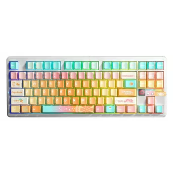 AULA Gasket F87 Pro V2 Orange Soda Kailh Meteorite Ice Cream RGB Mechanical Keyboard