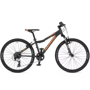 Author A-Matrix 24 inch Kids Mountain Bike, 21-Speed Shimano, Alloy 6061 Frame, RST Capa T 24 Suspension Fork, Phantom Black Matte