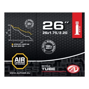 Author AT-MTB-26 AV32 26 inch MTB Inner Tube with Schrader Valve, 32 mm, Butyl, ETRTO 44/54-559