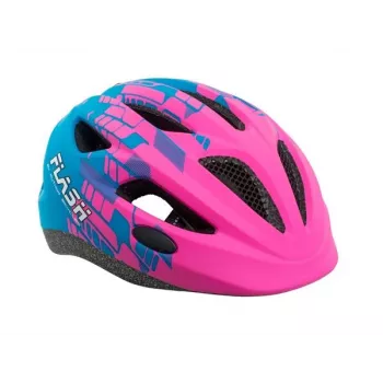 Author Flash Inmold X8 Children's Bike Helmet, Pink/Blue, 47-51 cm, Dial-Fit, 10 Vents