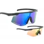 Author Sunglasses ZX8 Orange 65 & BlueRevo 13 - Matte Grey, Blue Revo Mirrored Lenses, UV400