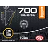 Author Tube AT-CROSS-700C Wide FV48 700x35/50C (Black) - 48mm Presta Valve Butyl Inner Tube