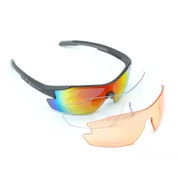 Author Vision LX S!BRIGHT Orange 65 & BlueRevo 13 Sports Sunglasses (Grey-Matt)