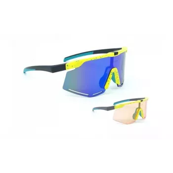 Author ZX8 S!BRIGHT Orange 65 & BlueRevo 13 Sports Sunglasses (Yellow-Neon/Green)