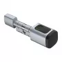 AVATTO SDL-V1-S60 60mm Silver Smart Digital Lock Cylinder with Fingerprint, Bluetooth Tuya App, and Mechanical Key