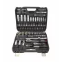 AWTOOLS 144-Piece Socket Wrench Set 1/2 inch & 1/4 inch Drive Black Line