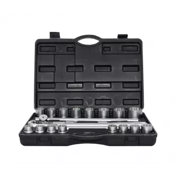 AWTOOLS 21-Piece 3/4 inch Drive 12-Point Metric Socket Set with Ratchet and Case