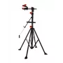 AWTOOLS 30kg Bicycle Repair Stand with 360° Rotating Clamp, Foldable Tripod, Tool Tray, Height Adjustable 107-190cm, Black/Red