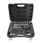 AWTOOLS 72-Piece 1/2 inch & 1/4 inch Drive Socket Wrench Set BLACK LINE
