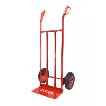 AWTOOLS AW Warehouse Trolley 2 Wheel 200kg Hand Truck with Pneumatic Tyres, Steel Frame, Blue/Black