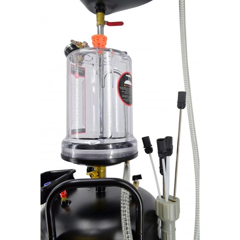 AWTOOLS AW10415BL Manual Rotary Oil Pump for 200L Drums, 20 L/min, Cast Iron, Telescopic Suction Tube, 2 inch BSP