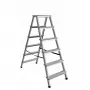 AWTOOLS AW23029 Aluminum Folding Step Ladder Stool, 6 Steps, 150 kg Load Capacity, EN 131, Silver
