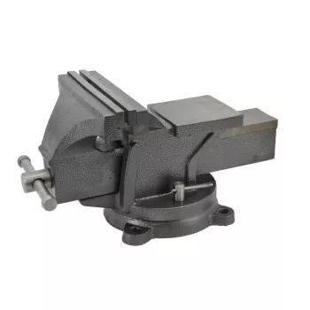 AWTOOLS AW24207 Swivel Base Bench Vice 100mm Cast Iron with Anvil