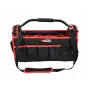 AWTOOLS AW30661 Tool Storage Case, 480 x 250 x 250 mm, High-Impact Polypropylene, Black with Red Accents, Metal Latches, Padlock Eye, Foldable Handle, 2 Lid Organizers