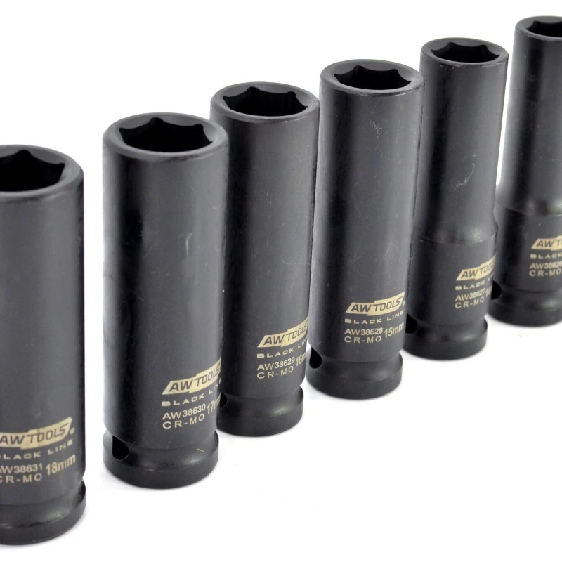 AWTOOLS AW38690BL 172-Piece Chrome Vanadium Socket Set with 1/4 inch, 3/8 inch, 1/2 inch Drives, 72-Tooth Ratchets, E-Torx, Bits, and Blow-Molded Case