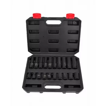 AWTOOLS AW38695BL 95-Piece Chrome Vanadium Socket Set with 1/4 inch, 3/8 inch, 1/2 inch Drive Ratchets, Sockets, Bits, Wrenches, and Blow-Molded Case