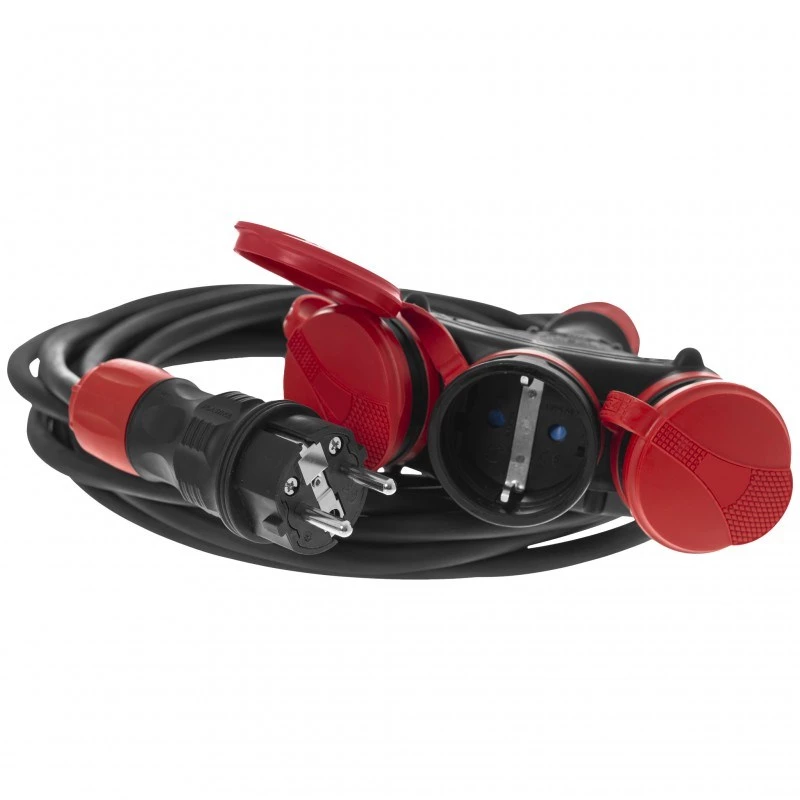 AWTOOLS EXTREME Extension Cable 10m 3x1.5mm² 3 Outlets IP54 16A/4000W