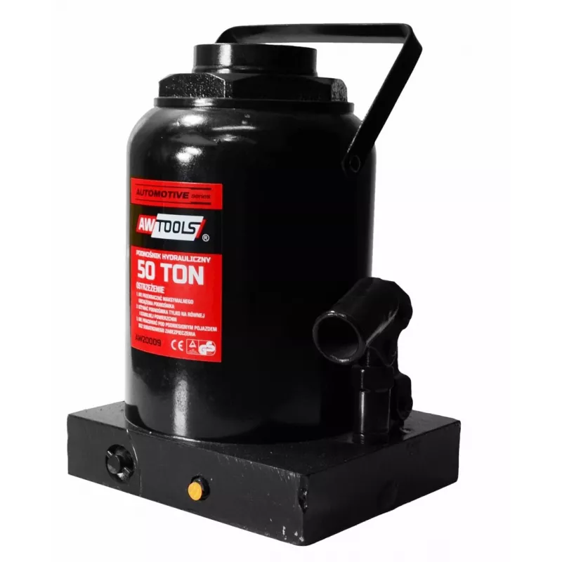 AWTOOLS Hydraulic Bottle Jack 50 Ton, Lifting Range 300–480 mm, Heavy-Duty Steel, CE Compliant
