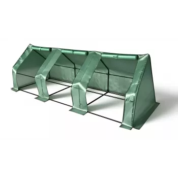 AWTOOLS Mini Foil Tunnel Greenhouse 295x95x95cm Galvanized Steel Frame with UV-Resistant PE Cover