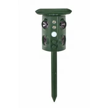 AWTOOLS Solar Ultrasonic Mole Repeller with Ground Vibrations, IP44, 800 m² Coverage