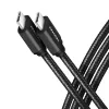 AXAGON BUCM-CM15AB USB-C to USB-C 2.0 Cable, 1.5m, PD 60W, 3A, Braided - Black