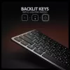AXAGON HMC-KB-CRL USB-C Keyboard with 9-in-1 Hub, HDMI 4K, PD 100W, Gigabit Ethernet, Card Reader, Black