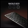 AXAGON HMC-KB-US USB-C Keyboard with 9-in-1 Hub, US QWERTY, 4K HDMI, Gigabit LAN, Card Reader, 0.6m