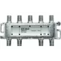 AXING BVE 8-02 8-Way F-Type Splitter 5-2400 MHz, 75 Ohm, Die-Cast Zinc Housing