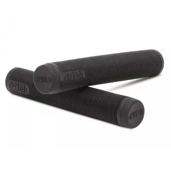 Aztek Lite Grips Ruby - TPR Ribbed Scooter Grips with Bar Ends (Pair)