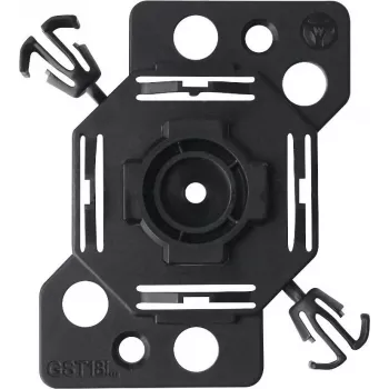 Bachmann 375.542 Single-Gang 50x50 mm Device Mounting Plate, Black