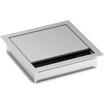 BACHMANN Aluminium Square Cable Grommet, Silver Anodized, 80x80mm, Brush Seal, Drop-in, 930 Series 5073741