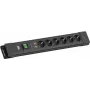 Bachmann CONNECTUS 6-Outlet Surge Protected Power Strip with Switch, 2m Cable, Black BM005911