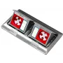 BACHMANN Mini Floor Box 2x3M – Double Countertop and Floor Box for 45x45mm Modules, Tilting Lid, Grey