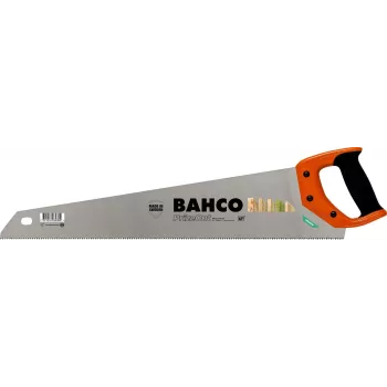 Bahco 16-Inch Hardpoint Handsaw with XT-Toothing, 7/8 TPI, Ergonomic Bi-Material Handle, Rust Protective Coating, for Wood, Chipboard & Plywood (08NP16U78HP)