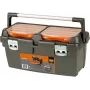 Bahco 4750PTB60 Tool Box / Parts Organizer, 600 x 270 x 270 mm, Polypropylene, Black/Orange, Removable Tray, Lockable