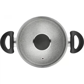 BALLARINI Ferrara 20 cm Frying Pan with 4 mm Base, Titanium Mineralia Non-stick, Induction Compatible, Soft-touch Handle