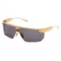 BALMAIN Unisex Sunglasses BPS-147A-142 Black Acetate Square Frame Grey Nylon Lenses 43/27/147 mm