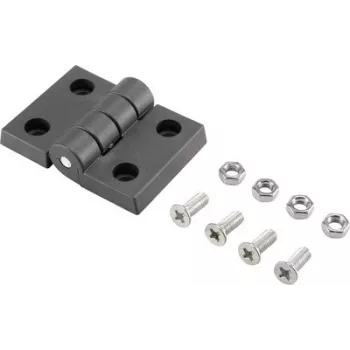 Basetech Plastic Hinge 70x50x10 mm Black 1 pc (BT-1697229)