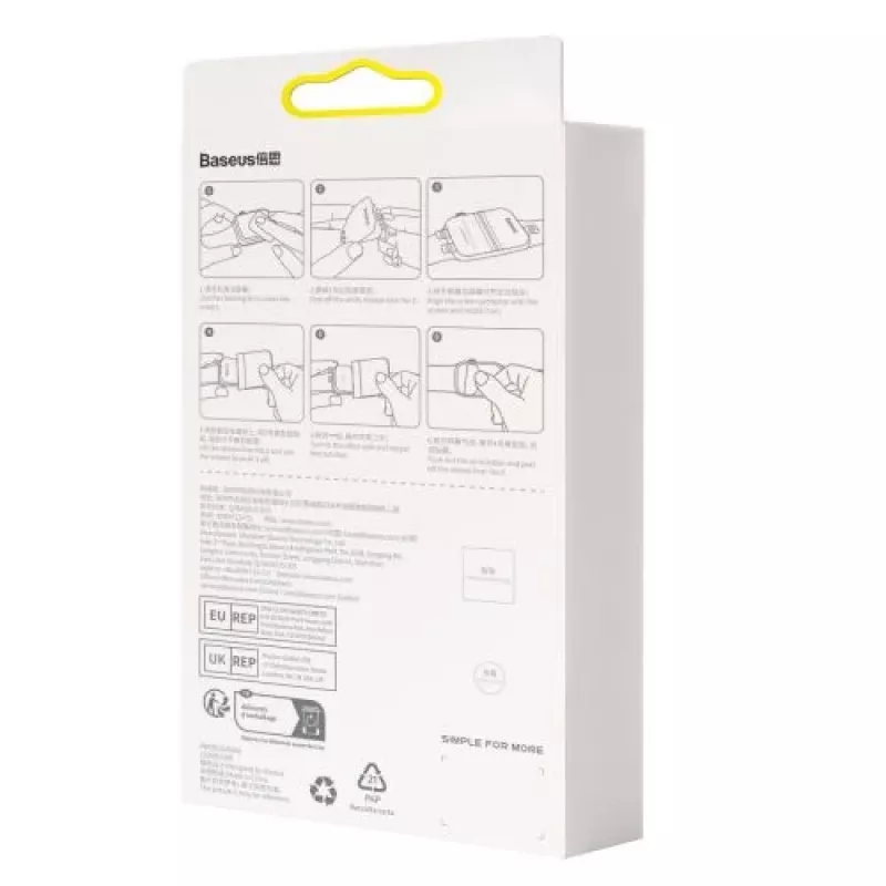 Baseus 41mm NanoCrystal Protective Film for Apple Watch 7/8/9, 2-Pack, Clear