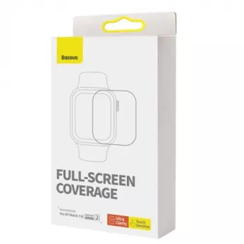 Baseus 41mm NanoCrystal Protective Film for Apple Watch 7/8/9, 2-Pack, Clear