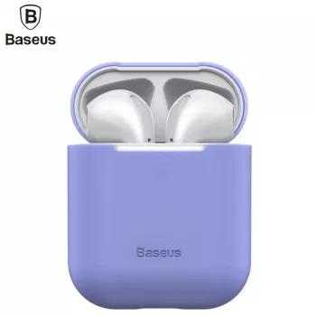 Baseus Apple Silica Series Ultra-thin Silicone Protector Case for AirPods 1 / 2 Violet
