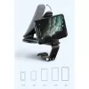 Baseus Big Mouth Pro Car Holder - Dashboard & Windshield Mount, 360° Rotation, Extendable Arm, Black