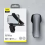 Baseus Big Mouth Pro Car Holder - Dashboard & Windshield Mount, 360° Rotation, Extendable Arm, Black
