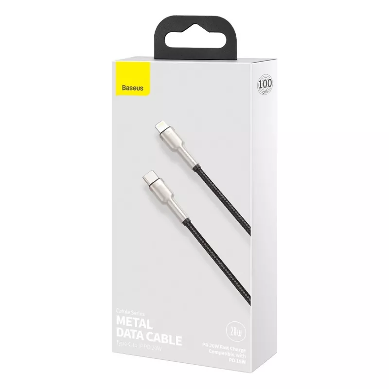 Baseus Cafule Series Metal USB-C to Lightning Cable PD 20W 1m Black