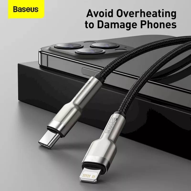 Baseus Cafule Series Metal USB-C to Lightning Cable PD 20W 1m Black