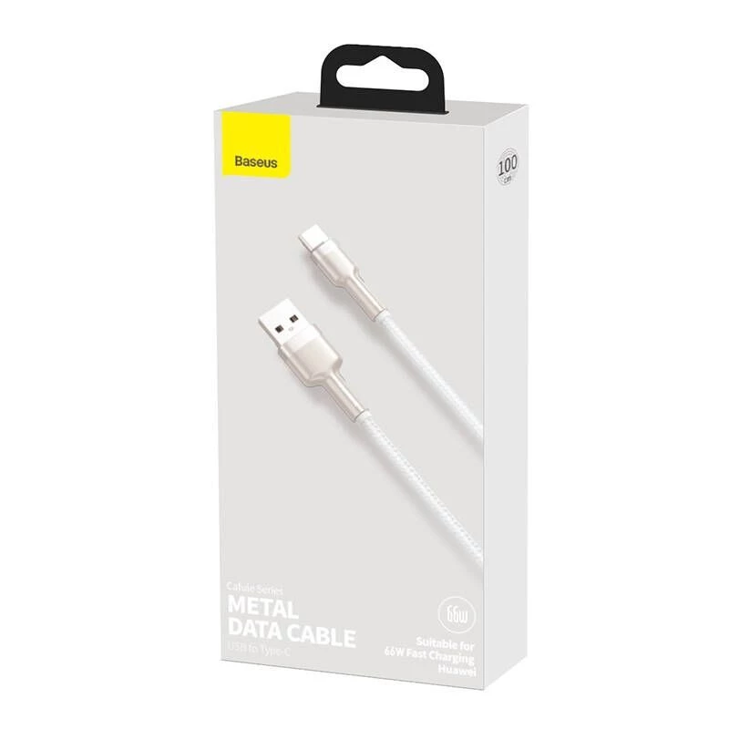 Baseus Cafule USB-A to USB-C Cable, 66W, 1m, White