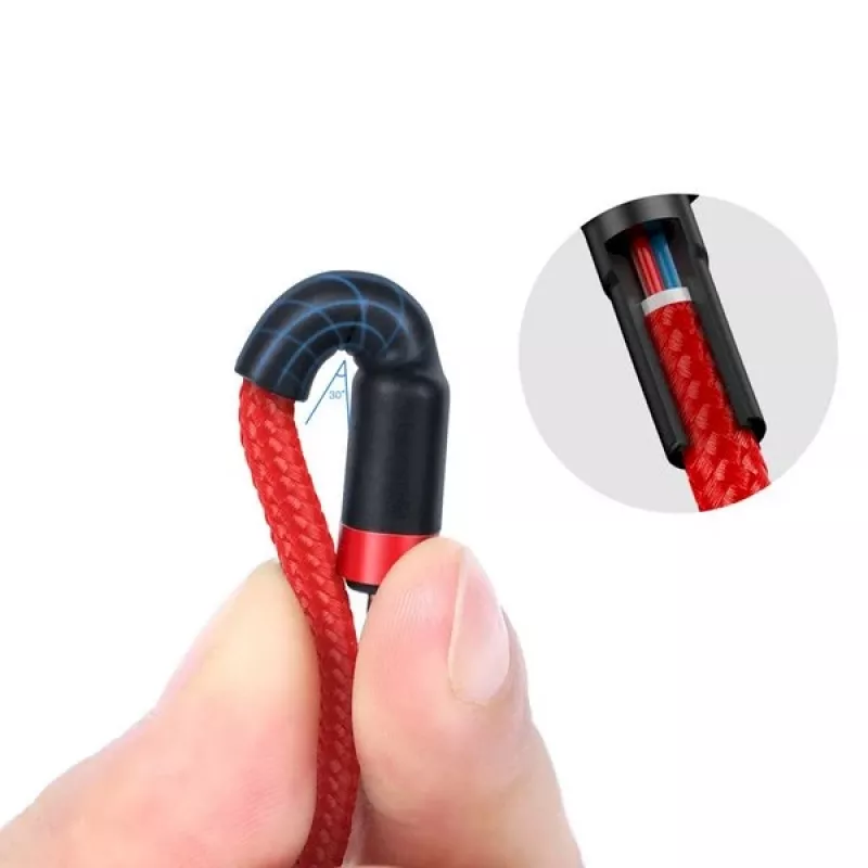 Baseus Cafule USB-C to USB-C PD 2.0 60W Flash Charging Cable, 2m, Red (CATKLF-H09)
